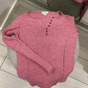 Sundance Women's V-Neck Sweater in Rose